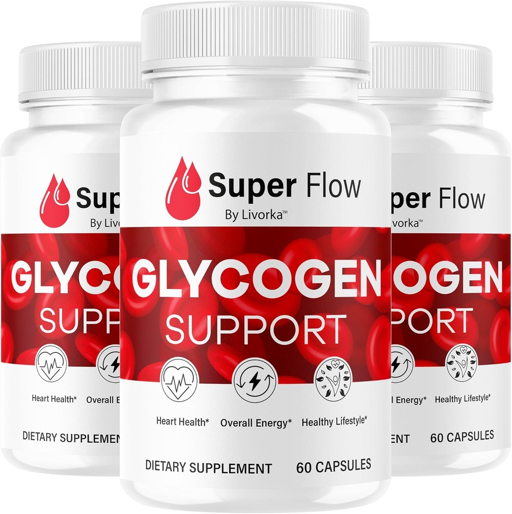 (3 Pack) Super Flow Glycogen - SuperFlow Glycogen Support Capsules, Super Flow, Glycogen Support Super Flow, Official SupperFlow Glycogen Support, Super Flow Glyco Optimizer, 90 Capsules for 3 Months 2