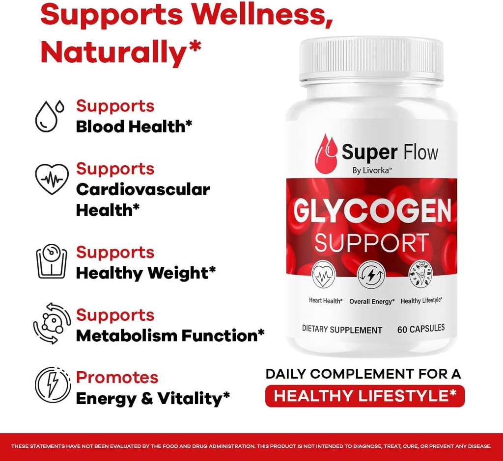 (3 Pack) Super Flow Glycogen - SuperFlow Glycogen Support Capsules, Super Flow, Glycogen Support Super Flow, Official SupperFlow Glycogen Support, Super Flow Glyco Optimizer, 90 Capsules for 3 Months 4