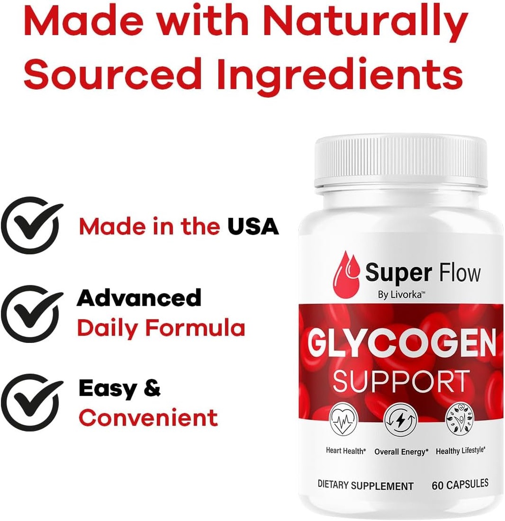 (3 Pack) Super Flow Glycogen - SuperFlow Glycogen Support Capsules, Super Flow, Glycogen Support Super Flow, Official SupperFlow Glycogen Support, Super Flow Glyco Optimizer, 90 Capsules for 3 Months 6