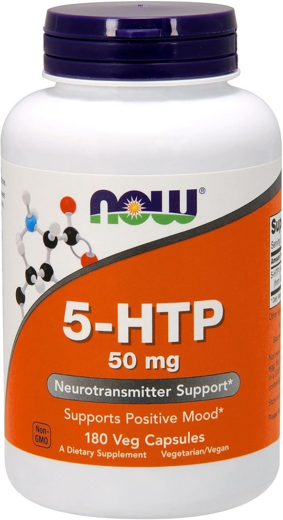 NOW Foods 5-HTP 50 mg - 180 Capsules 2