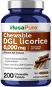 NusaPure DGL Deglycyrrhizinated Licorice 6,000 mg 200 Chewable Tabs, Vegan, Non-GMO Supplement 2