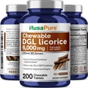 NusaPure DGL Deglycyrrhizinated Licorice 6,000 mg 200 Chewable Tabs, Vegan, Non-GMO Supplement 5