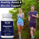 WOW Supplements Magnesium 400 mg Complex - Supplement for Men and Women - Citrate, Aspartate & Magnesium Oxide 400mg - 180 Capsules 6
