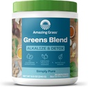 Amazing Grass Greens Blend Alkalize & Detox: Smoothie Mix, Cleanse with Super Greens & Beet Root Powder, Digestive Enzymes, Prebiotics & Probiotics, 30 Servings (Packaging May Vary) 2