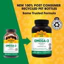 Country Life Omega-3 Fish Oil Supplement, 1000mg, 180mg EPA & 120mg DHA, Fish Oil Concentrate, Burpless, 200 Softgels, Certified Gluten Free 3