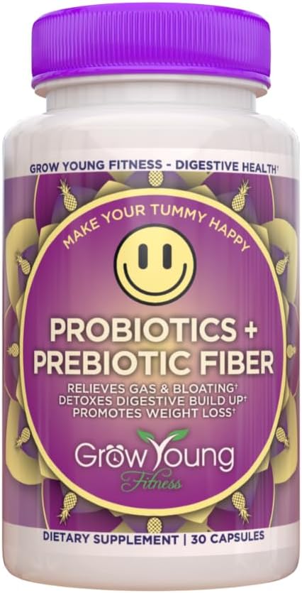 Grow Young Fitness Daily Probiotic + Prebiotic Fiber Supplement, Supports Digestive Health (1 Pack, 30 Servings) 2