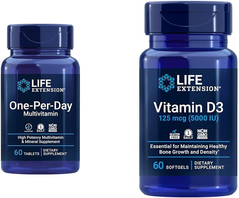 Life Extension One-Per-Day Multivitamin – Packed with Over 25 Vitamins, Minerals & Plant Extracts & Vitamin D3 125 mcg (5000 IU), Bone Health, Brain Performance, Immune System Support 2