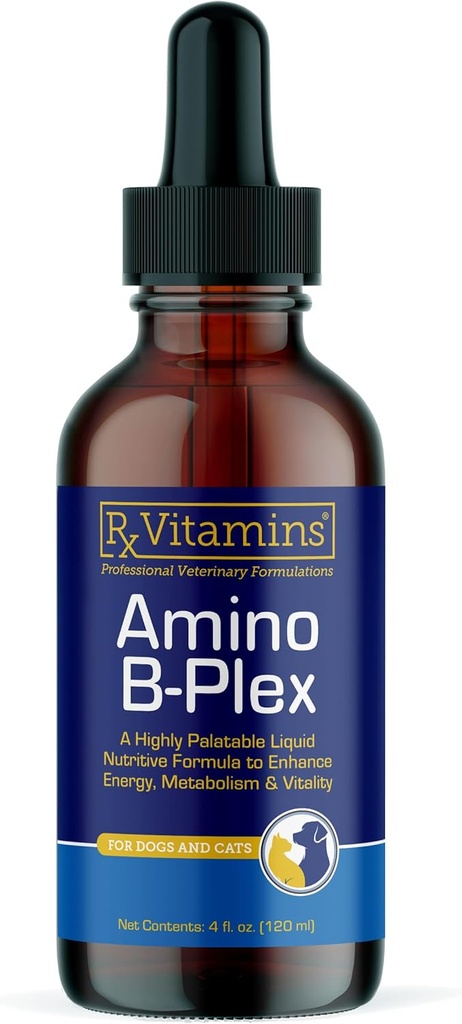 Rx Vitamins Amino B Plex Cat & Dog Supplement - Vitamin B Complex Liquid Plus Amino Acids for Dogs & Cats - Appetite Booster and Weight Gainer Cat & Dog Vitamins - 4 oz 2