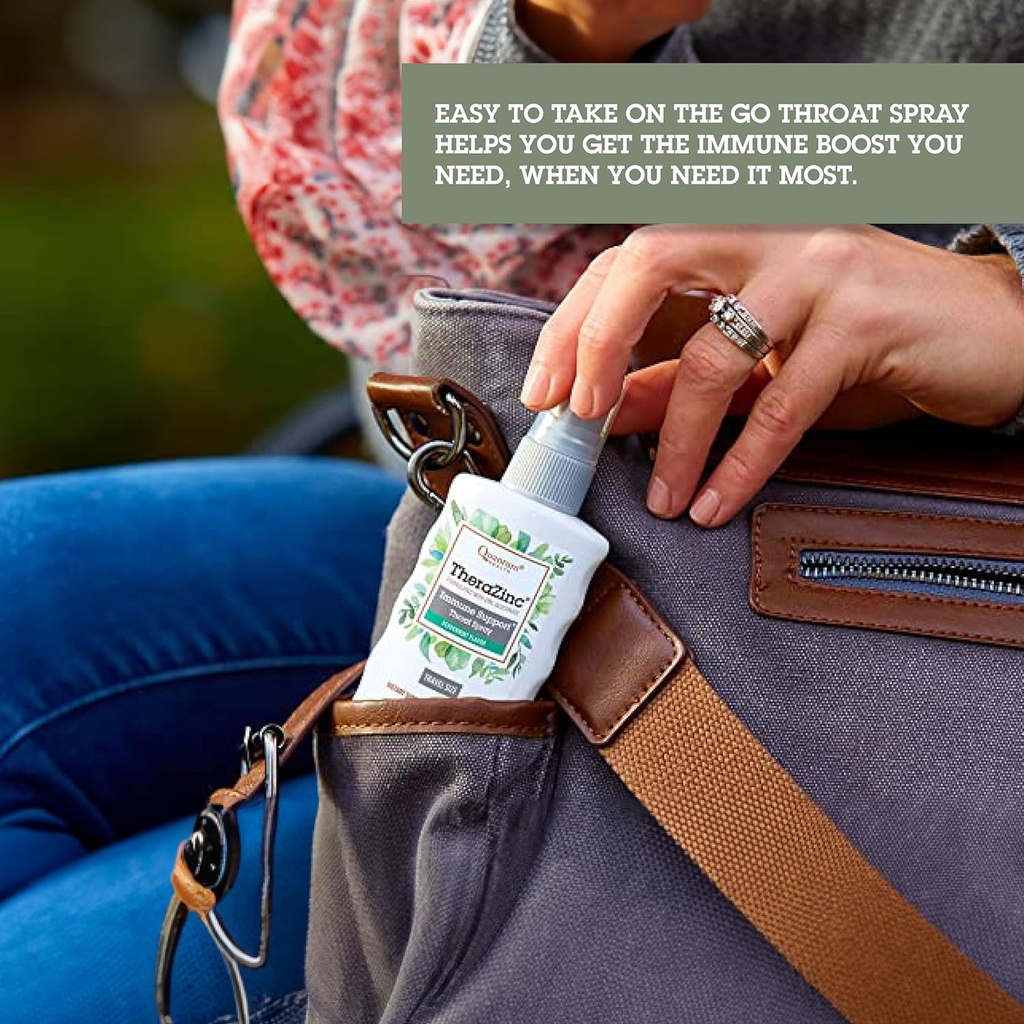 Quantum Health TheraZinc Oral Spray, Made with Zinc Gluconate for Immune Support and Throat Relief in a Soothing Spray, 2 Oz. 6