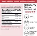 NatureWise Cranberry Pills for Women - Extract Equal to 12,500mg* Cranberry Supplement + Vitamin C & E - Cleansing Urinary Tract & Bladder - Vegan, Non-GMO, Sugar-Free - 60 Capsules[1-Month Supply] 6