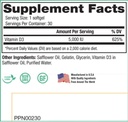 Peak Pure & Natural Peak D3 - Calciferol Vitamin D3 5,000 IU - Immune Support - Support Heart Health - Boost Energy - Daily Vitamin for Adults | 30 Capsules 2