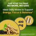 NooMost Ashwagandha Root Extract 15:1 with Black Pepper for Better Absorption - 60 Capsules - Natural Stress, Energy, Focus & Sleep Support - Adaptogen Supplement for Men & Women - Made in USA 3