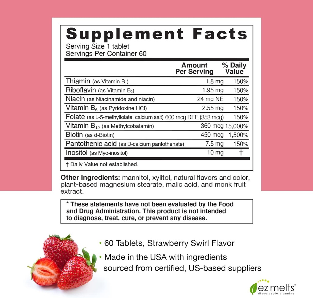 EZ Melts "B Ready for Action Bundle, Sugar-Free, 1-2-Month Supply 4