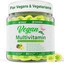 NEVISS Vegan Multivitamin for Women & Men w/Methyl B12, D3 K2, Plant Based Omega 3 (DHA+EPA), Iron, Choline, Zinc, Whole Food Daily Vitamins Gummies for Vegans & Vegetarians, Sugar Free, 60Cts 2