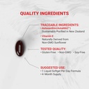 Naturalis New Zealand Astaxanthin (12mg) | Enhanced with Natural Vitamin E | Non-GMO, Soy & Gluten Free | 120 Softgels (4 Month Supply) 4