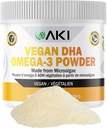 AKI Omega 3 DHA Micro Algae Powder Supplements - Plant Based Keto Vitamin - Alternative to Fish or Krill Oil - Vegan & Non-GMO (4.58oz/130g) 2