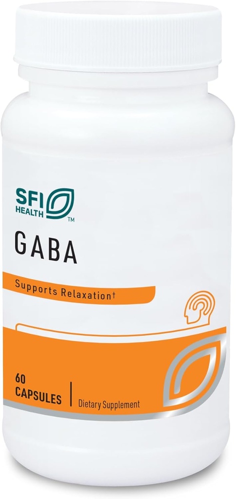Klaire Labs SFI Health GABA - 420 Milligrams Gamma-Aminobutyric Acid, Neurotransmitter to Support Calm & Mood (60 Capsules) 2