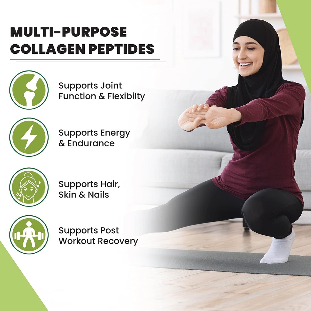 Zaytun Halal Collagen Peptides Powder, Hydrolyzed Type I & III Collagen, Supports Joint, Bone, Muscles, Hair, Skin, & Nails, Keto Friendly, Grass-Fed, 10 oz, Made in USA, Certified Halal 4