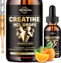 Creatine HCL Liquid Drops for Men & Women, 1500mg Liquid Creatine Hydrochloride, High Absorption, 2 Fl Oz Orange Flavor 2