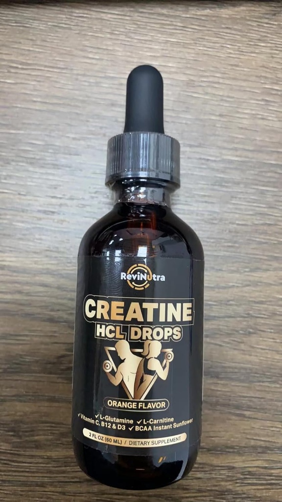 Creatine HCL Liquid Drops for Men & Women, 1500mg Liquid Creatine Hydrochloride, High Absorption, 2 Fl Oz Orange Flavor 4