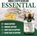 Omega 3 Fish Oil Pills 2400mg - Triple Strength Omega 3 Fish Oil Supplements - Best EPA & DHA Fatty Acids for Brain & Heart Health Support, Nature's Omega3 Supplement, 30 Day Supply - 60 Softgels 6