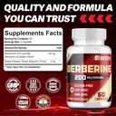 Berberine HCL Supplement 2000mg - Supports Immune System, Cardiovascular Health - Non GMO | Gluten Free 3