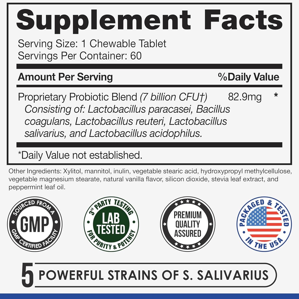 Tuthi Bundle: TMG Supplements & Oral Probiotics for Mouth - Trimethylglycine 1000mg for Healthy Homocysteine Levels & Cardiovascular Support & Dental Probiotic for Gums & Oral Health 6