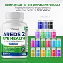 AREDS 2 Eye Vitamins - Lutein, Zeaxanthin, Bilberry, Astaxanthin Mineral Vision Supplement - Supports Eye Strain, Dry Eyes, Pressure, and Vision Health - Made in USA - 120ct 5