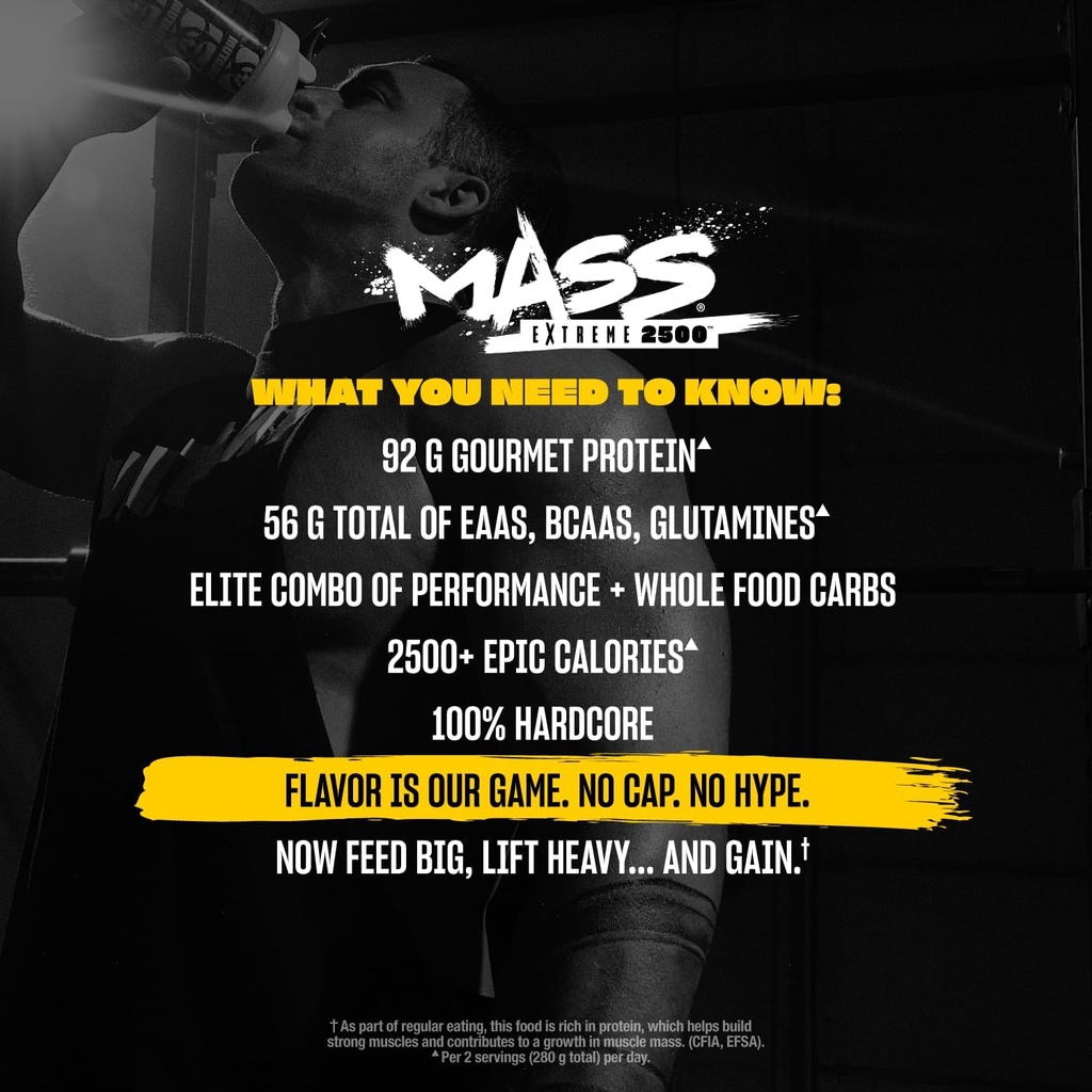 Mutant Mass Extreme Gainer – Whey Protein Powder – Build Muscle Size and Strength – High Density Clean Calories (Vanilla Ice Cream, 6 lbs) 6