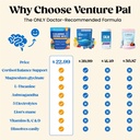 Venture Pal Calming Powdered Drink Mix, Magnesium Glycinate, Ashwagandha, L-Theanine,Vitamin D, Lions Mane, Sugar Free Magnesium Supplement Blend for Relax & Focus, Non GMO, Vegan, On The Go 3