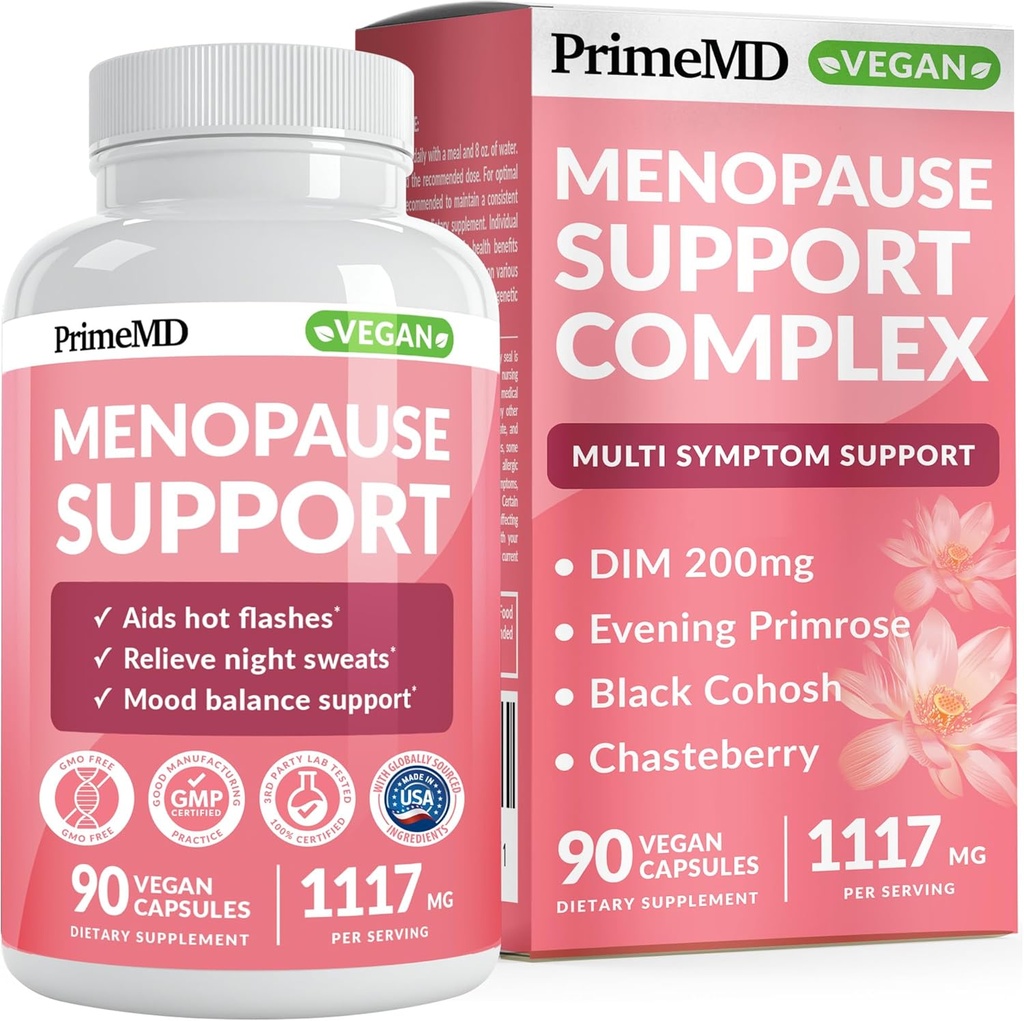 20-in-1 Menopause Supplements for Women - DIM and Estrogen Supplement for Menopause Relief and Hot Flashes with Black Cohosh, Evening Primrose, and Chasteberry (90 ct, 45 Servings) 2