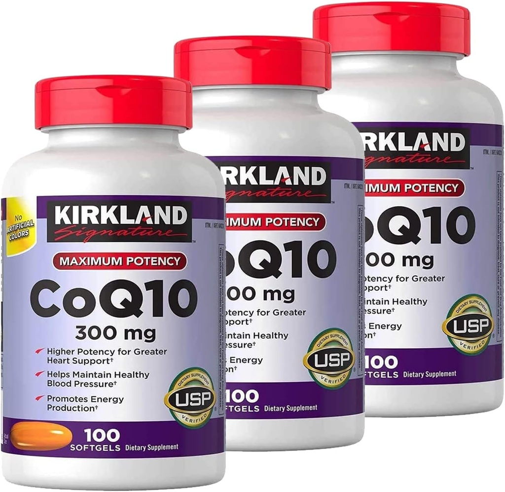 Kirkland Signature CoQ10 300 mg., 100 Softgels (3 Pack) 2
