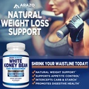 Arazo Nutrition White Kidney Bean Extract - 100% Pure Carb Blocker and Fat Absorber for Weight Support - Intercept Carbs 5