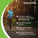NaturesPlus Herbal Actives ImmunActin Zinc Lozenges - 10 mg Zinc, 60 Vegan Lozenges - Wild Cherry Flavor - Immune Booster with Echinacea & Elderberry - Vegetarian, Gluten-Free - 60 Servings 5