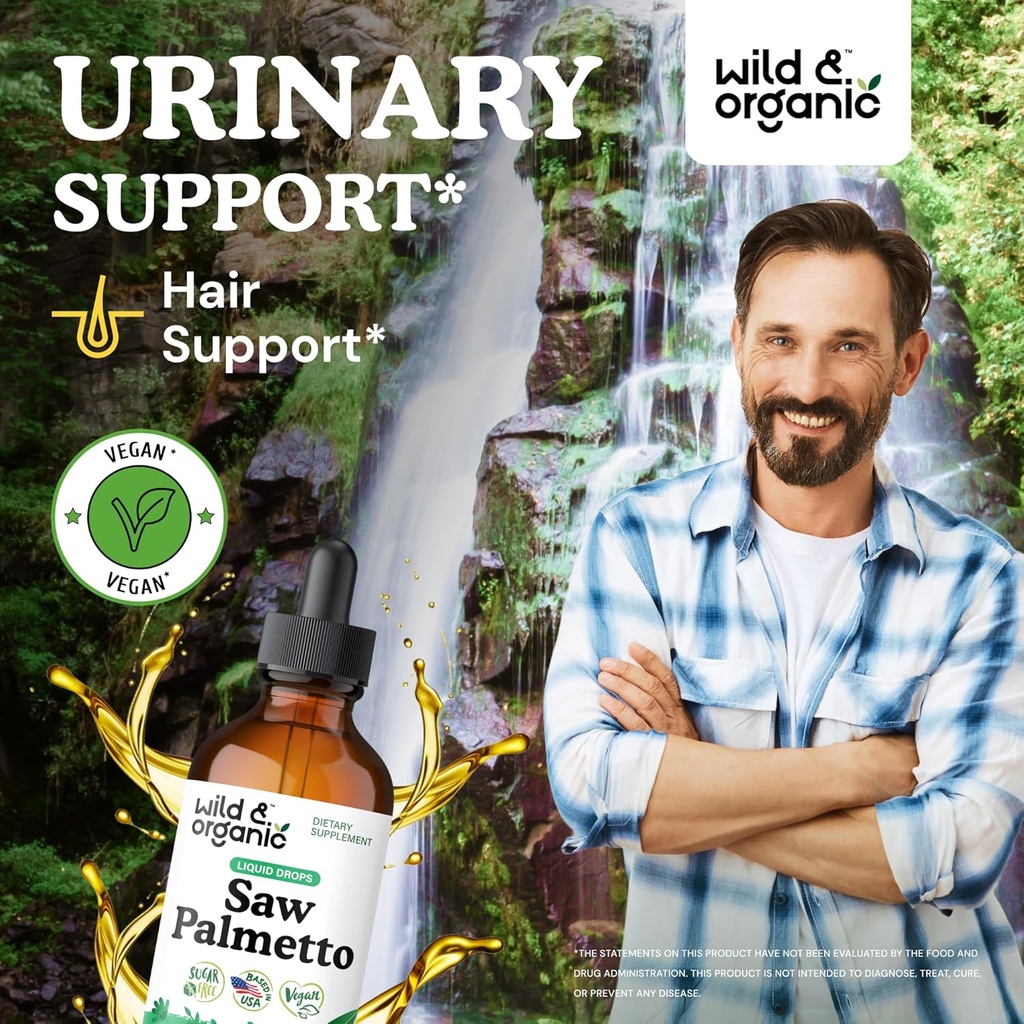 Wild & Organic Saw Palmetto Tincture 4 fl oz & Stinging Nettle Root Tincture 4 fl oz 3