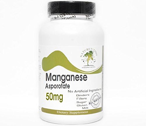 Manganese Asporotate 50mg ~ 200 Capsules - No Additives ~ Naturetition Supplements 2