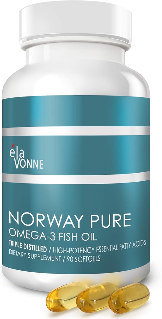 Norway Pure Omega-3 Fish Oil Softgels 2,400mg (90ct) - 4X Concentrated EPA & DHA, Triple Distilled, Burpless, Wild Caught, Skin & Hair, Joints, Heart Health 2