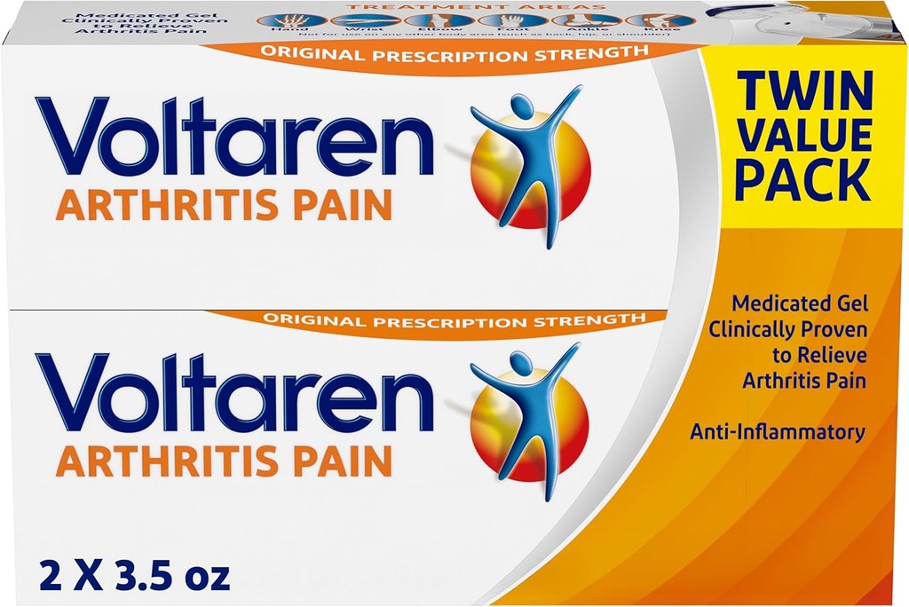 Voltaren Arthritis Pain Gel for Powerful Topical Arthritis Pain Relief with Diclofenac - NEW Easy Open Cap - 100 g x 2 2