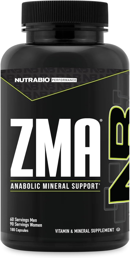 NutraBio ZMA Supplements for Men & Women- Zinc Magnesium Supplements to Support Hormone Levels, Peak Performance, Sleep, Muscle Recovery, Immune Health, 180 Ct. 2
