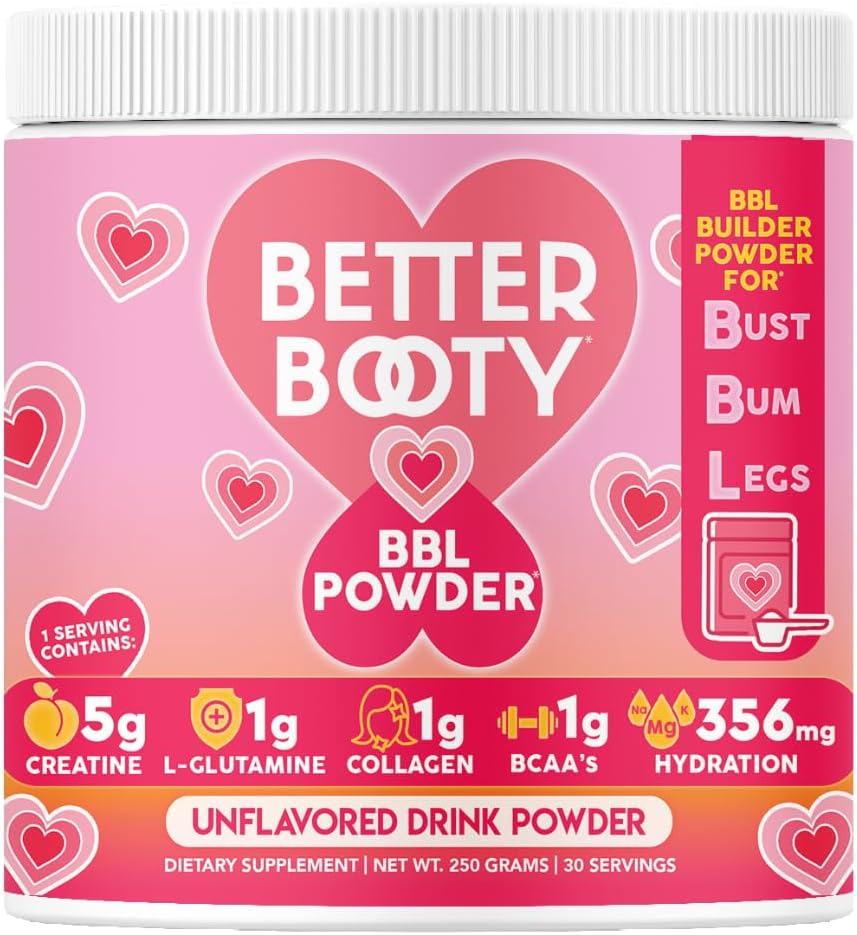 Creatine Monohydrate Powder for Women, Complex w. 5G Creatina per Serving + Glutamine, Collagen, BCAAs & Hydration Blend Energy, Muscle + Glute Builder, Unflavored 2-Pack (60 Servings) 3