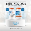 Doctor's Best Vitamin D3 5000IU, Non-GMO, Gluten & Soy Free, Regulates Immune Function, Supports Healthy Bones, White, No Flavour, 180 Count 3