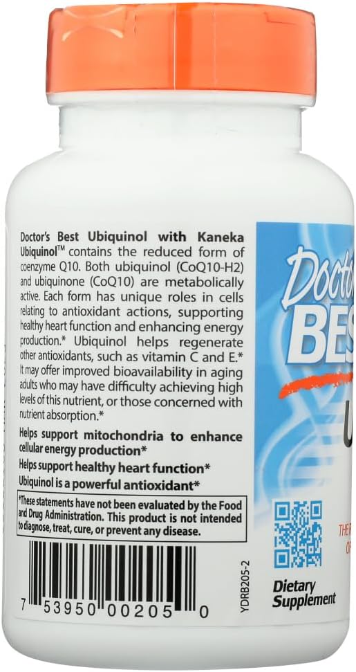 Best Ubiquinol featuring Kaneka's QH, 100 mg, 60 Softgels by Doctors Best (Pack of 3) 3