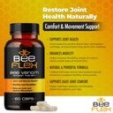 Bee Flex Joint Support Supplements - Glucosamine & Turmeric for Joint & Muscle Health, Enhanced Mobility, Flexibility, and Comfort - Natural Cartilage Support Complex - 60 Capsules (1) 5