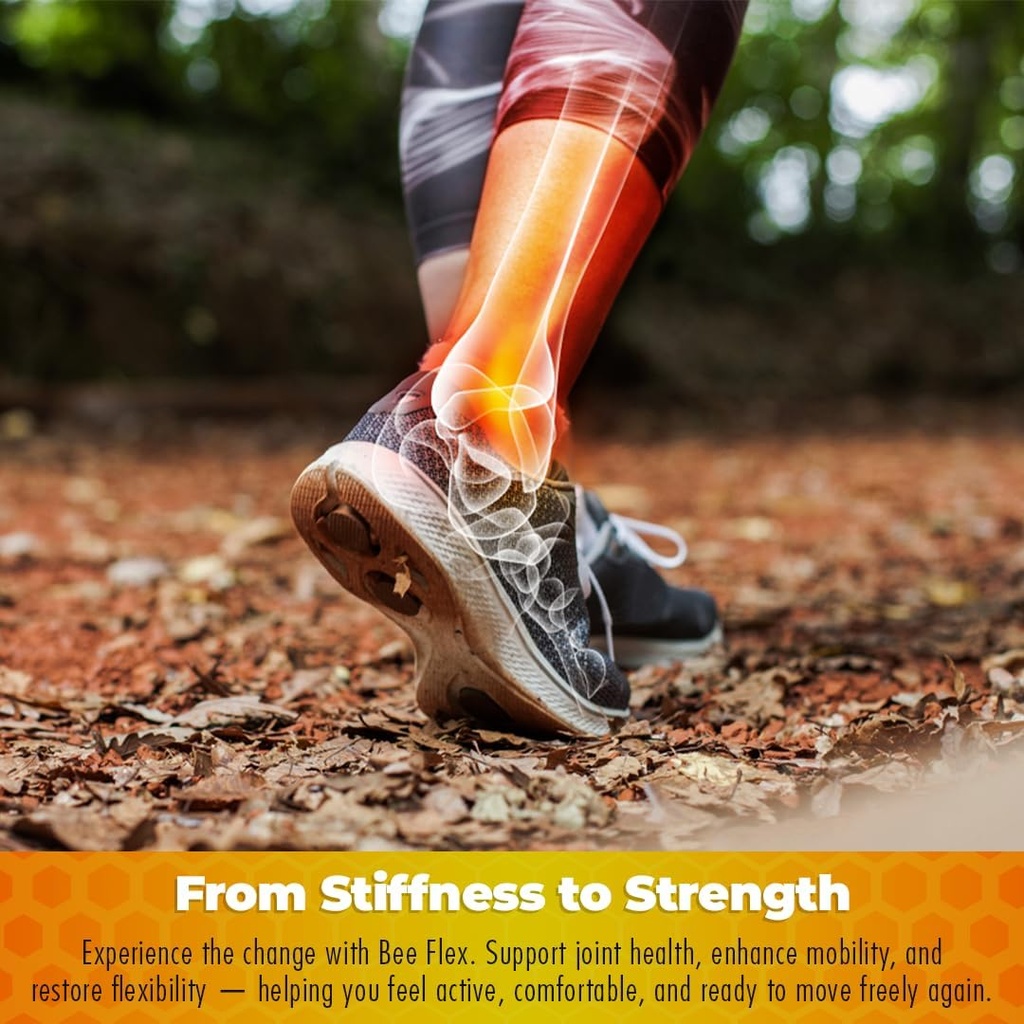 Bee Flex Joint Support Supplements - Glucosamine & Turmeric for Joint & Muscle Health, Enhanced Mobility, Flexibility, and Comfort - Natural Cartilage Support Complex - 60 Capsules (1) 6