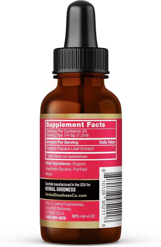 Herbal Goodness Papaya Leaf Blood Platelet Liquid Supplement - Liquid Tincture 1oz - Natural Blood Platelet Boost & Immune Support, Bone Marrow - Blood Cleanse Formula - Made in USA 3