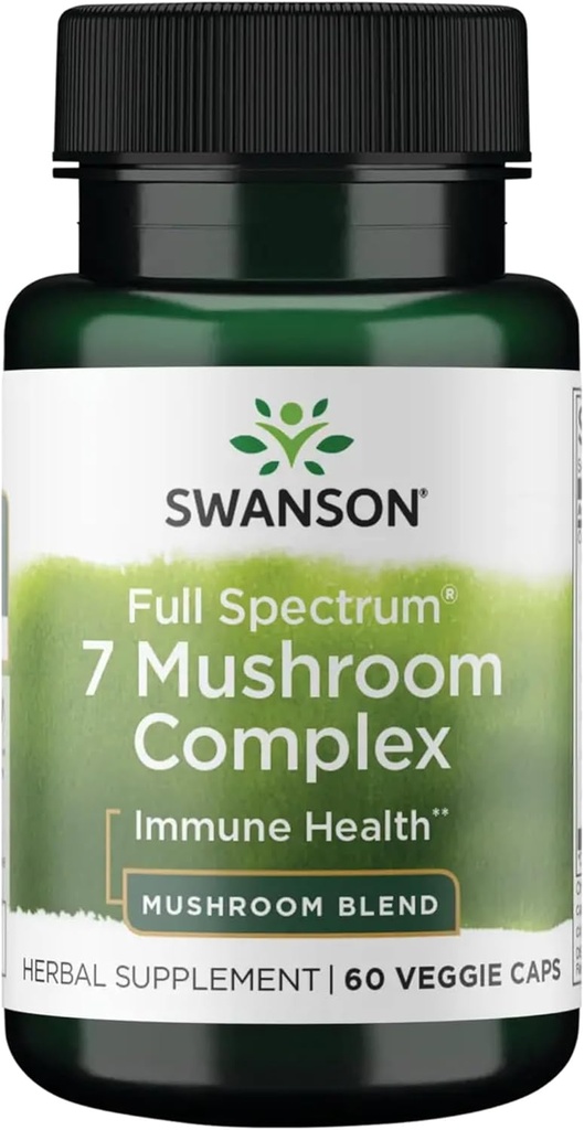 Swanson Full Spectrum 7 Mushroom Complex 60 Veg Capsules 2