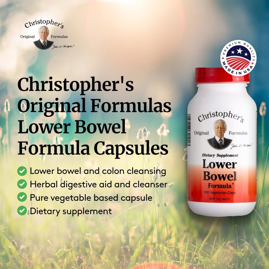 Christopher's Original Formulas Lower Bowel Cleanse Formula Capsules - Herbal Laxative Colon Cleanse and Gut Cleanse 100 ct. 5