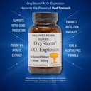 Barlowe's Herbal Elixirs OXYSTORM® N.O. Explosion | Red Spinach Extract 9% | Natural Nitric Oxide Booster | 500mg Per Capsule | 60 Vegan Capsules | No Oxalates, Stearate-Free, Glass Bottled 4