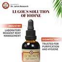 J.CROW'S® Lugol's Solution of Iodine 2% 2 oz (3 Bottles) – Premium Iodine & Potassium Iodide Liquid, Gluten &, Alcohol-Free Natural Brine Extract, No Expiration 4