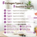 VEV Multi Collagen Peptides Powder, 16 oz (41 Servings) – Type I, II, III, V, X, Hydrolyzed Collagen, Hyaluronic Acid Power, Biotin, Vitamin C, Supports Skin, Unflavored, Dissolves Easily 5